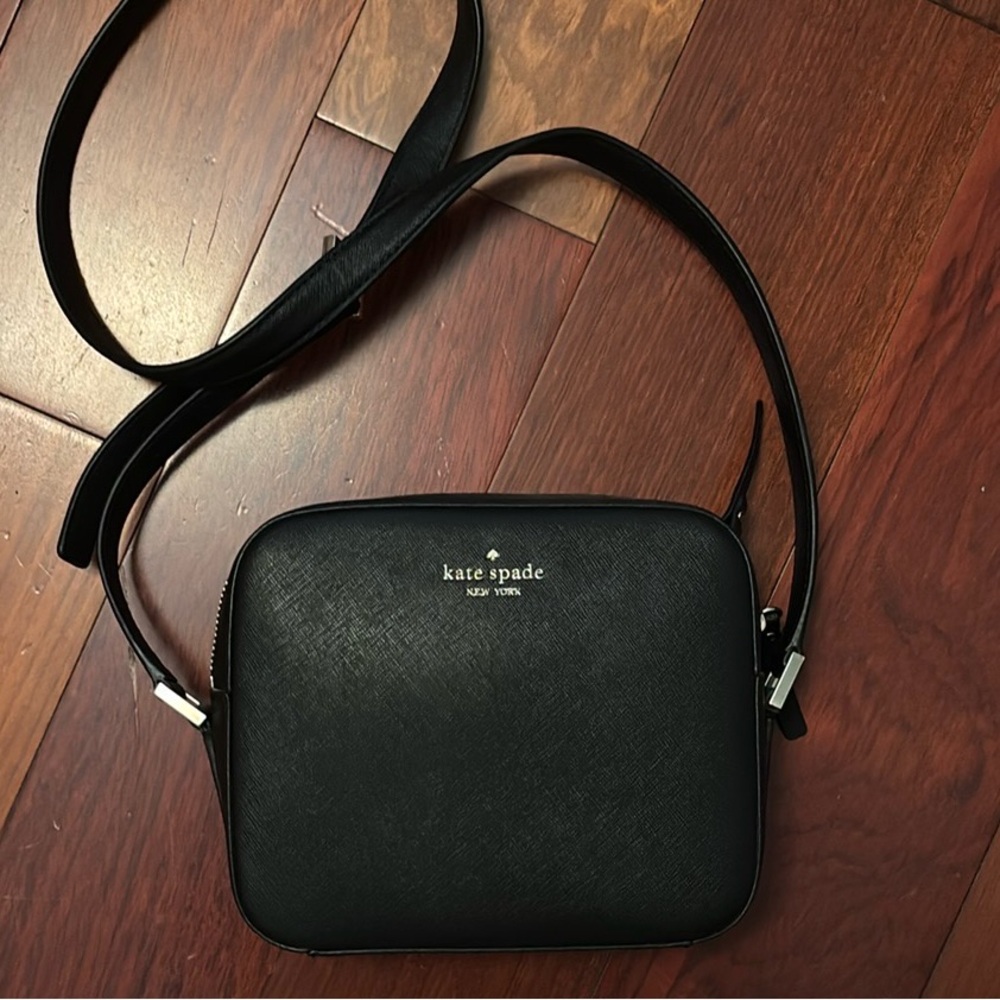 Kate Spade Black Belt Bag with Structured Design
